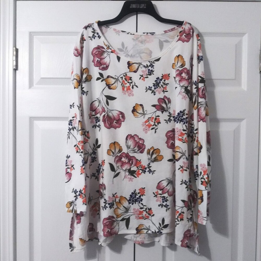 Terra Sky Blouse  Long sleeves Sz 2X  20W-22W  NEW